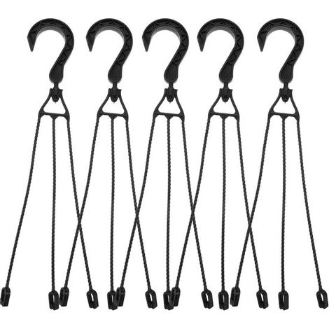 5 Hängehaken für Blumentöpfe, Kunststoff-Hängehalterungen, 40 cm (15,75 Zoll) für Garten, Balkon, Terrasse und Haus (1/5)
