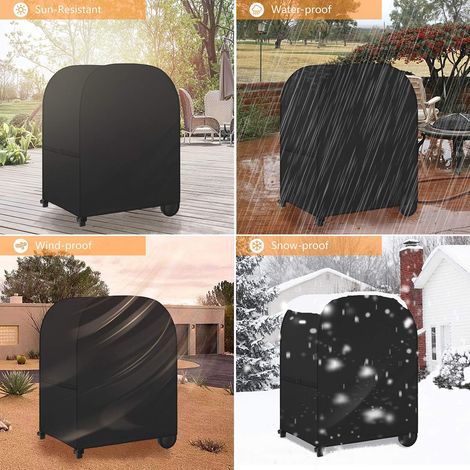 Housse De Barbecue Avec Sangles Latérales - Couverture De Gril Étanche - Coupe-Vent, Anti-UV - Résistant À La Déchirure Tissu - 105 x 50 x 103 cm (1/5)