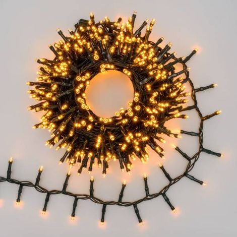 Guirlande Boa lumineuse D6cm 10M 500 LED ambré extensible câble vert IP44 31V SMART Connect  Lotti (1/5)