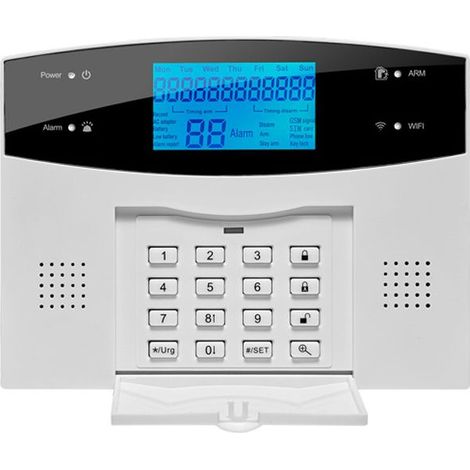 Système D Alarme Sans Fil GSM - Pour Maison - Fonctionne En Cas De Coupure Electrique - Telecommande Et Appels D Urgence - 1 Unite Principale (1/5)