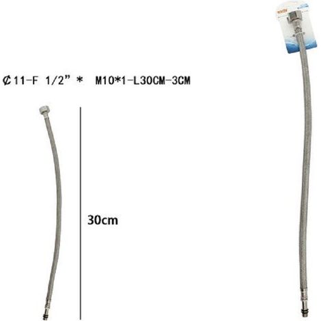 Trade Shop - FLYSIBLE TUBLE FLYSIBLE RUBINETTO MISCELAQUA 30 CM F 1/2 X M10/1 69389 -