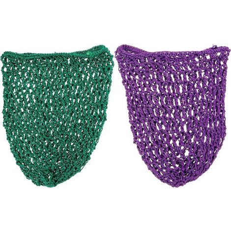 Filet de nuit, lot de 2, filet à cheveux en maille crochetée pour femme, filet à cheveux doux en viscose crochetée, bonnet en maille, filet à cheveux épais et court, bonnet de nuit, bonnet de douche (1/2)