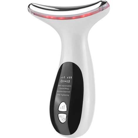 Appareil de massage du visage et du cou MDUG Ems, masseur double menton, extenseur de menton, appareil de réduction des rides du menton à LED 3 couleurs (1/4)