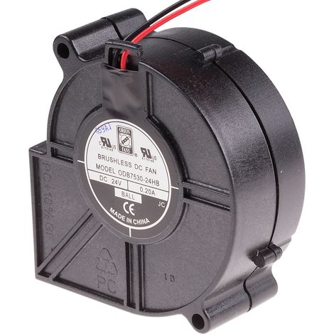 Ventilateur centrifuge RS PRO, 10cfm, 24 V c.c., 75 x 75 x 30mm ( Prix pour 1 ) (1/3)