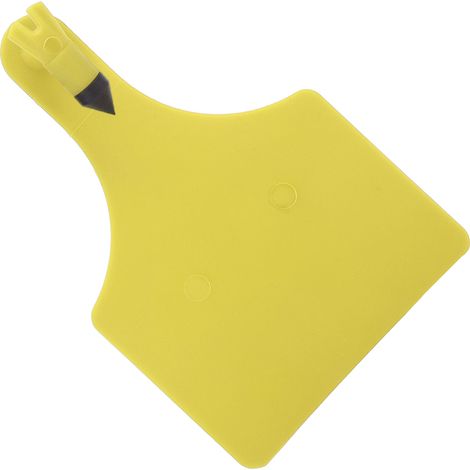 Lot de 10 boucles d'oreilles vierges extra larges pour animaux d'élevage (chèvres, moutons, bovins), en TPU jaune (1/5)