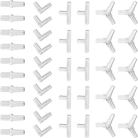 Raccord Tuyau Aquarium - 40 Pièces Y T L I - Diamètre Externe 5 mm - Compatible Tuyau Air 3/16 Pouces (4-6 mm) - Lot Complet (1/5)