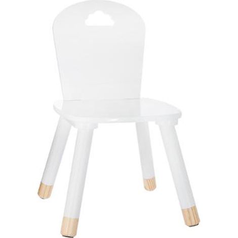 lot de 2 Chaises douceur blanc pour enfant en bois - Dim : L28x l50 x H28 cm - PEGANE - (1/2)