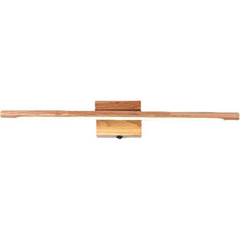Applique murale LED moderne en bois avec interrupteur, étanche IP44, pour salle de bain ou coiffeuse. 60 cm, 3000 K. (1/5)