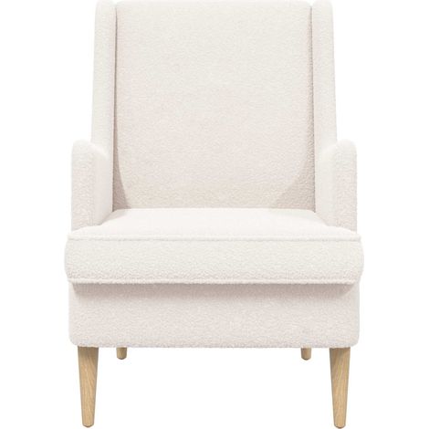 vidaXL Armchair Cream Bouclé