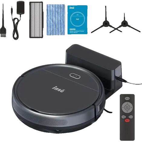 Robot aspirapolvere, pulizia automatica, forte aspirazione, grigio scuro, UE (1/2)