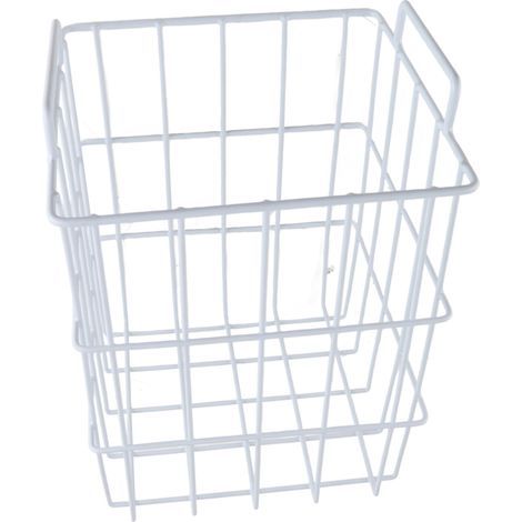 Ortviai Panier métallique pour congélateur – 26 x 26 x 31,5 cm – Structure en acier gainé PE – Résistant et anti-rouille (1/4)