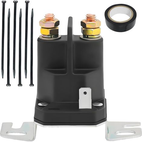 691656 Relais de Démarreur, 3 Broches, 12 V Solénoïde, 555375GS, 790951 pour 812-1201-211-05, 812-1201-211-06 Relais Demarreur Tracteur Tondeuse œillet 5/16" 1/4" (1/5)