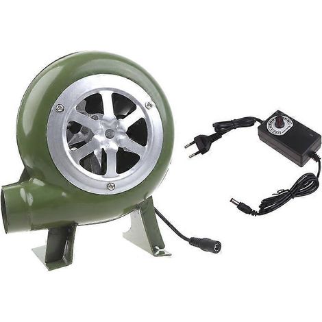 BBQ Ventilateur Portable Souffleur Barbecue, AC100-240V, Vitesse Réglable 2900R, 40W, Prise EU, Idéal pour Griller et Fumer
