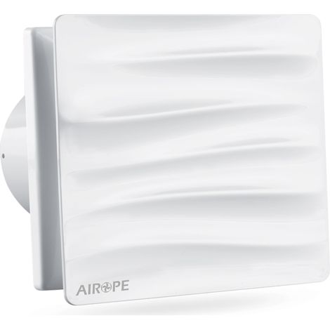 Airope – Extracteur d'air 100 mm avec clapet anti-retour – Débit 92 m³/h – Silencieux 33 dBA – Installation murale et plafond – Garantie 5 ans