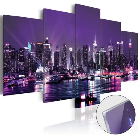 Tableau sur Verre Acrylique "Purple Sky" 50 x 100 cm (1/2)