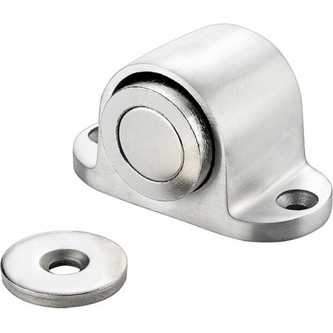 [NEVER USED]  Magnetic door stop capture - compact stainless steel metal magnet door stopper (1/4)
