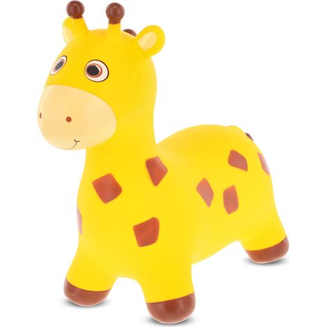 Gelber Giraffen-Gummi-Jumper für Kinder mit Pumpe