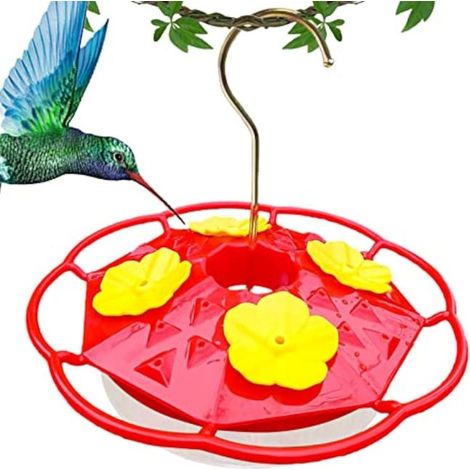 Mangiatoia per colibrì da appendere all'esterno, confezione da 2, mangiatoia per colibrì da esterno, a prova di perdite, facile da riempire (1/3)