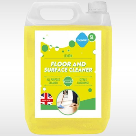Floor Cleaner Liquid 5L Multipurpose Hard Floor Cleaner Lemon Concentrated for Laminate Wood Vinyl Kitchen & Bathroom