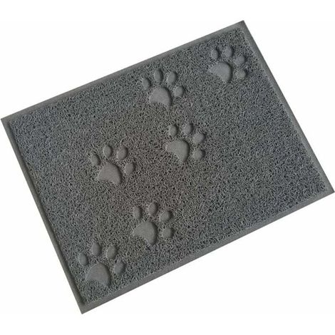 Graue, wasserdichte Futter- und Katzentoilettenmatte (30 x 40 cm) für Katzen und Hunde – Fei Yu (1/4)