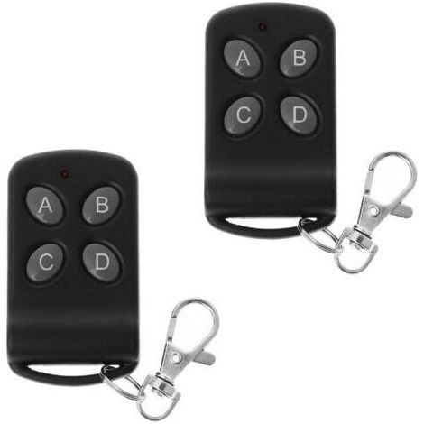 Control remoto para puerta de garaje de 4 botones y 433 MHz, compacto y ligero, con transmisión de largo alcance de hasta 30 metros (2 unidades). (1/4)