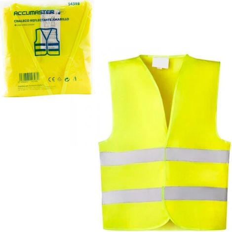 Chaleco reflectante amarillo talla XL certificado CE (1/3)