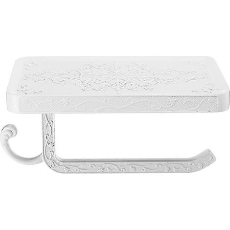 Porte-papier toilette mural blanc pour salle de bain (1/5)