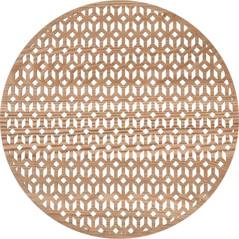 Mantel Individual Redondo Madera 38 Cm Beige Para Mesa sensu duka (1/4)