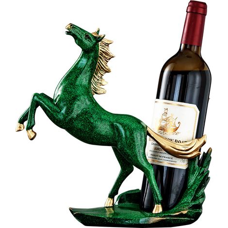 (Pferd) Weinregale, Flaschenhalter, Arbeitsplatte und Halter, Esstisch, Tafelaufsatz, Ornamente für Wohnzimmer, Küche, Lagerregal, Schrank, Heimdekoration, Geschenke für Freunde, Weihnachten