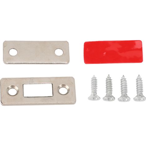 Lot de 10 Aimants de Porte d'Armoire en Acier Inoxydable, Fermoir Magnétique Adhésif, Accroche de Meuble Rouleau Froid, Fixation pour Placard (1/5)