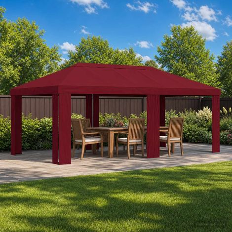 Teenpull – Pavillon Abdeckung 6 x 3 m Bordeauxrot Polyester 190 gsm (1/5)