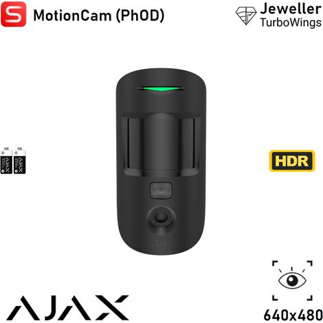 133215 - Superior - Superior MotionCam (PhOD) Jeweller (8EU) - Detector de movimiento IR inalámbrico. Admite foto por alarma, foto bajo demanda y foto por escenario (Edición Superior) - color black - 
