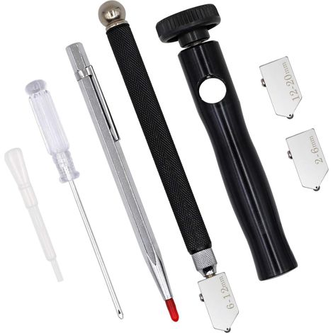 Tagliavetro, testa di taglio del vetro 2-6 mm, 6-12 mm, 12-20 mm con impugnatura, utensile da taglio professionale per tagliare vari tipi di vetro, piastrelle, specchi (1/5)