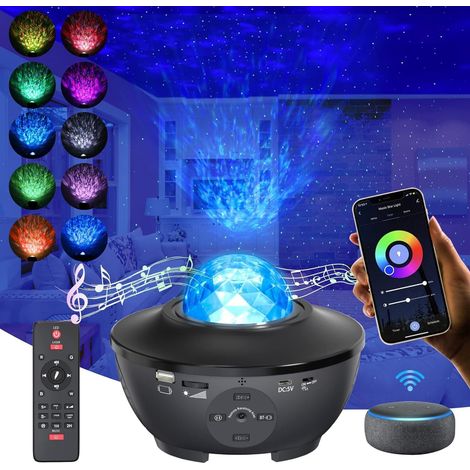 Lampe ciel étoilé projecteur lampe gypsophile enfichable veilleuse chambre lumière ambiante Laser projecteur lampe Bluetooth Audio (1/5)