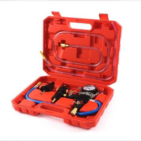 Kit de détection de fuites pour système de refroidissement avec testeur de vide, de remplissage et de purge, adaptateur universel pour radiateur (1/5)