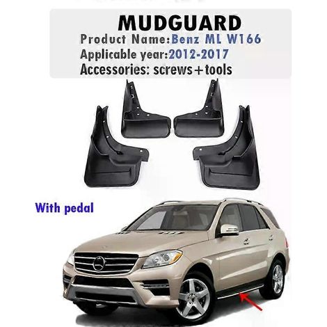 2012-2017 POUR Mercedes-Benz Classe ML ML350 ML300 ML400 W166 Garde-boue, bavettes, accessoires auto, 4 pièces - xj (1/5)