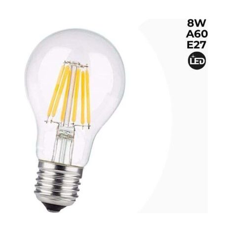 VURAHOME - LED E27 8W A60 , XU,Filament Clear - Blanc Chaud, produit de haute qualité, longue durée de vie, économe en énergie, sans UV, conforme à CE/RoHS , satisfaction garantie - (1/4)
