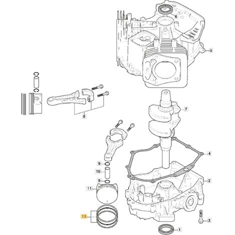 Fasce elastiche pistone ORIGINALE STIGA motore TRE 635V trattorino 118551553/0