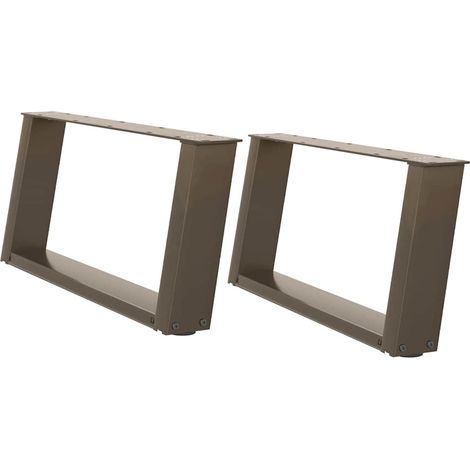 Maison Exclusive - Couchtischbeine U-Form 2 Stk. Naturstahl 60x(3