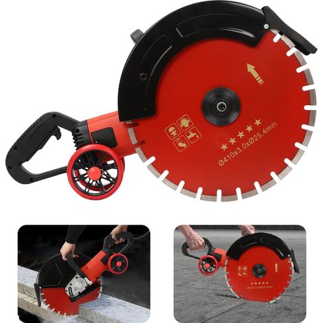Scie circulaire, 7200W de puissance, 3000 tr/min de vitesse, lame de 163 mm, pompe à eau incluse, design de poignée ergonomique (1/5)