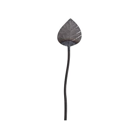 Feuille sur tige H 180 mm - Ø3 mm  - DECO FER FORGE
