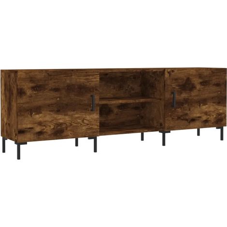 Mueble TV moderno almacenamiento práctico 150 x 30 x 50 cm de madera contrachapada roble ahumado 020048708 (1/5)