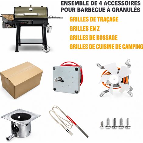 Kit 5 pièces de rechange pour barbecue fumoir à pellets compatible Traeger Pit Boss Camp Chef 120V 200W 2,4 kg – Livraison gratuite (1/5)