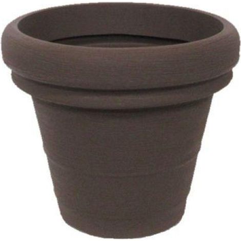 Runde Vase 'Doppio Bordo Classic' für Blumen und Gartenpflanzen. -30 cm / Antike