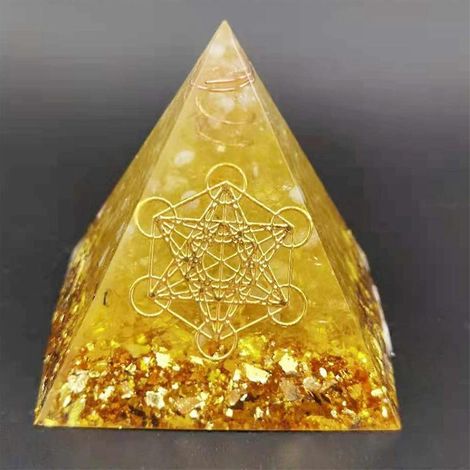 Pyramide en résine à faire soi-même, cristal de guérison, outil de méditation et de protection, décoration pour la maison, le bureau, la chambre ou le salon (1/4)