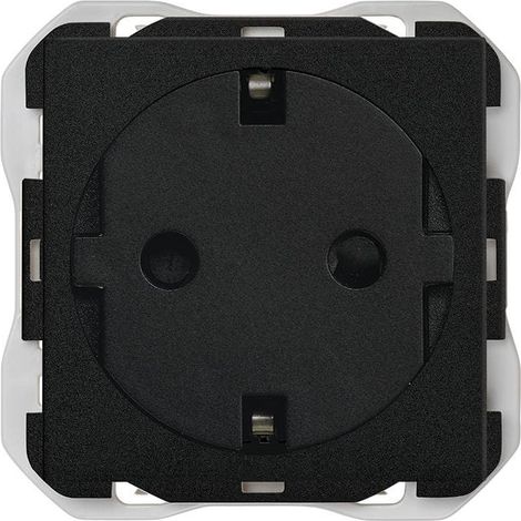 Base de enchufe Schuko Clean modular 16A 250 V sistema embornamiento a tornillo negro mate Simon 270 (1/2)