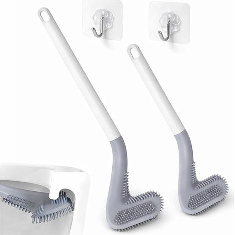 2er-Set Silikon-Toilettenbürsten – Toilettenbürste – Wandmontage – 2 Stück (1/5)
