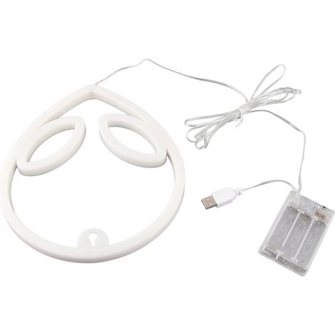 Wasserdichtes LED-Neon-Alien-Schild aus PVC, USB-betrieben, pink-weiß, ideal zur Dekoration von Schlafzimmern oder Partys. Perfekt für Partys oder als Wanddekoration. (1/5)