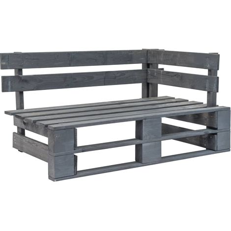 Maison Exclusive - 2-Sitzer-Palettensofa mit Kissen Grau Imprägni
