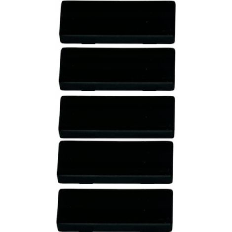 Lot de 5 cache-trous d'évacuation d'eau pour fenêtres, noirs (1/4)